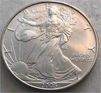 2005 UNC America Silver Eagle Dollar