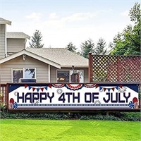 Happy 4th of July Banner 98 x 18 Inch