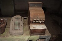 Antique National Cash Register and a Smith Corona