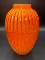 Royal Haeger Orange Fluted Vase