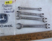 4 Craftsman flare nut wrenches