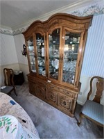 BEAUTIFUL LARGE WOODEN CHINA CABINET