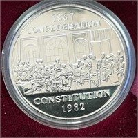 1982 CANADA SILVER DOLLAR 150TH CONSTITUTION