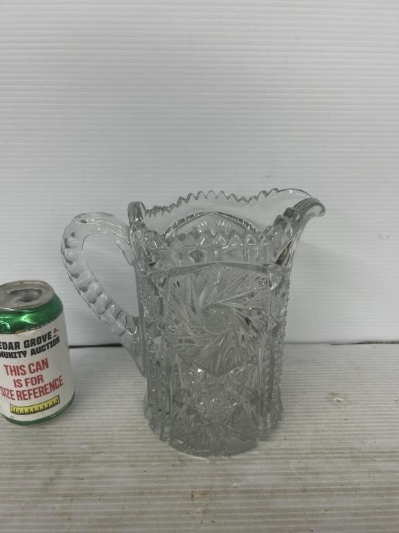 Cut glass decorative pitcher