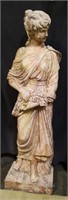 LARGE ROMAN STYLE CARVED SIENNA MARBLE SCULPTURE