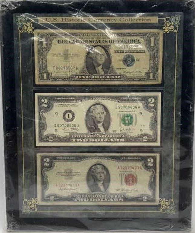 US Historic Currency Collection 3 Notes Unopened