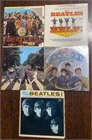 (5) The Beatles Vinyl Records