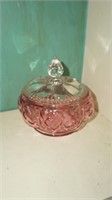 VTG Fenton LG cranberry diamond optic melon