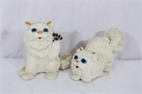 Pair 1988 Ashton Stone Cat Figurines