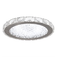 LamQee Crystal 16.5 in. 24-Watt Chrome Integrated