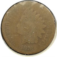 1876 Indian Head Penny 1c