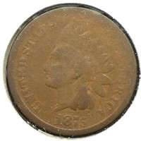 1875 Indian Head Penny 1c