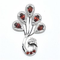 Silver Garnet(1.4ct) Pendant