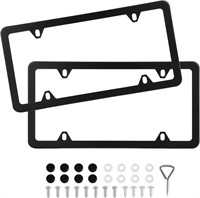(screws not included) 2 Black License Plate Frame