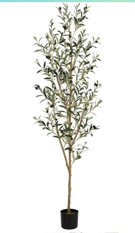 Kazeila 2 Faux Olive Trees w/ fruit Artificial