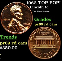 Proof 1962 Lincoln Cent TOP POP! 1c Graded pr69 rd