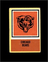 1967 Philadelphia #36 Chicago Bears Logo P/F to GD