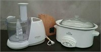 Box-Food Processor, Crock Pot, Knife Block With