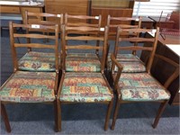 MID CENTURY DINING CHAIRS-2 ARM CHAIRS  (6X)