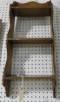 Primitive style 3 tier wall shelf in paint