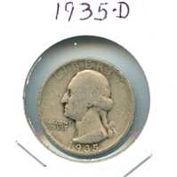 1935-D Silver Washington Quarter