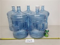 (5) 5 Gallon Plastic Refillable Bottles (No Ship)