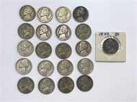 1930s & 40s Jefferson Nickels Some Silver War