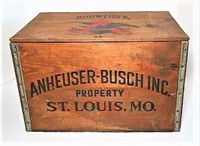 Anheuser Busch Beer Crate with Lid