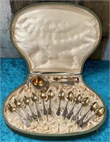 353 - ANTIQUE TEA SPOON SET (H5)