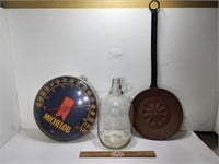 Vintage Michelob Beer Thermometer, Gal. Glass Jug