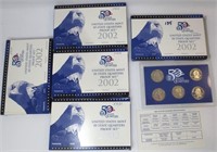 5 - 2002 US 50 state quarters Proof sets