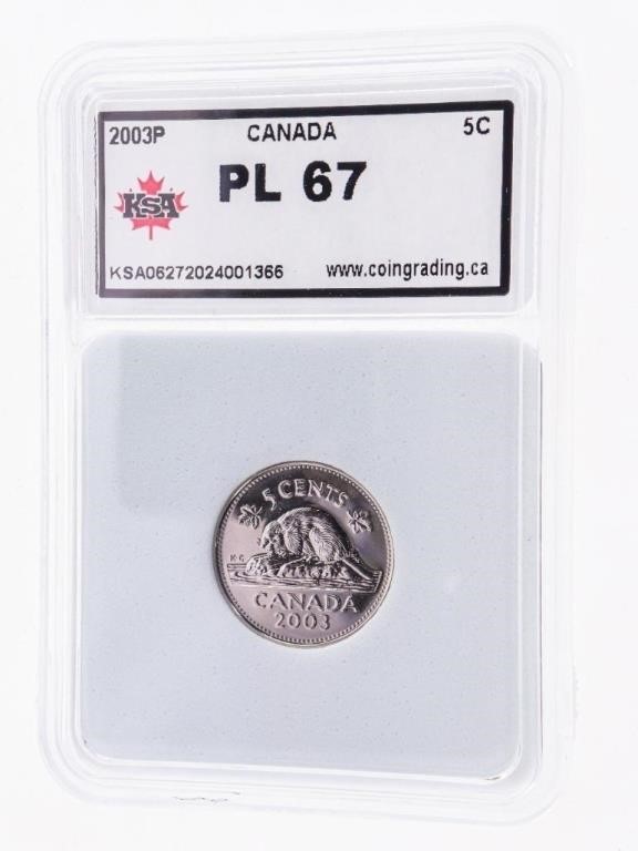 Canada 2003P Five Cents PL67 -KSA