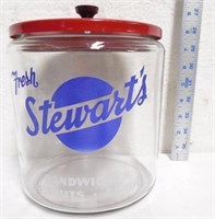 glass Stewarts counter display jar