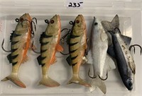 5 Fishing Lures (5" L)