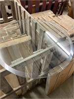 24 inch round beveled glass table top. These