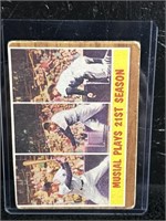 1962 Topps Musial Plays 21st Season #317