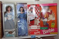 9 BARBIE DOLLS - NEW IN BOX SHOPPING, WEST END,