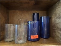 7 Asst Glass Vases