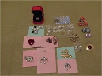 Jewelry Assortment, Curling, Sewing Pins
