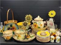 Large Set of Sunflower Dishes & More