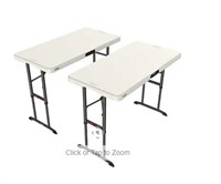 4-Foot Commercial Adjustable Height Table 2-PK
