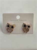 Owl Shaped Gemstone Earrings