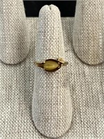 Vintage Tigers Eye 10 Karat Gold Ring