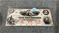 City of Des Moines 2 dollars