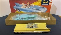 Two vintage plastic models - one is put together -