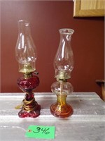 VINTAGE OIL LAMPS (1 CONV. TO ELEC.)