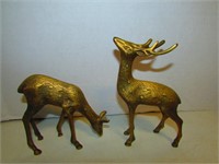 Brass Reindeer Pair Not Completely Solid