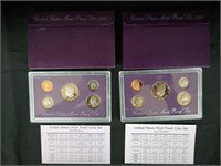 U.S. 1988 & 1989 MINT PROOF SETS