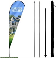 Set of 15 Feather Flag Pole- Size unknown