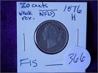 1876H Nfld 20 Cent F15